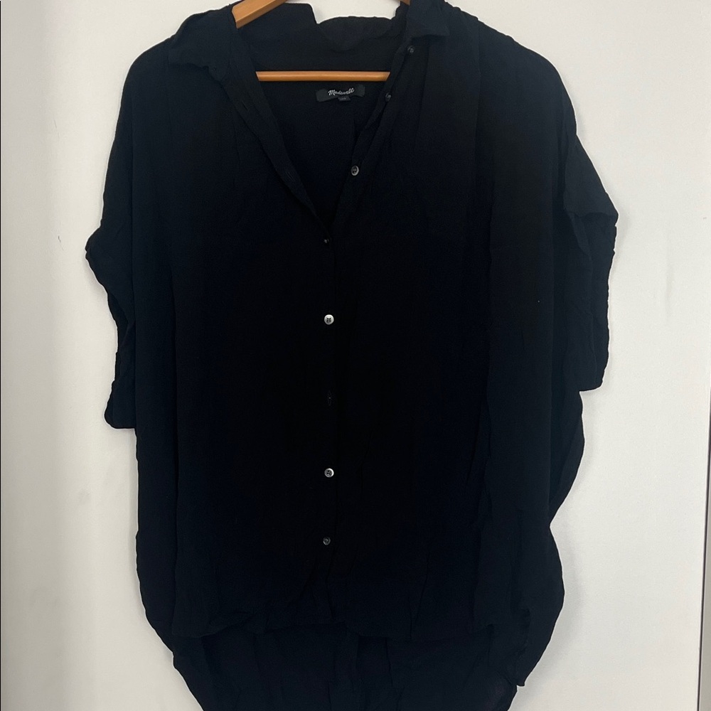 Madewell Black Button-Down Shirt